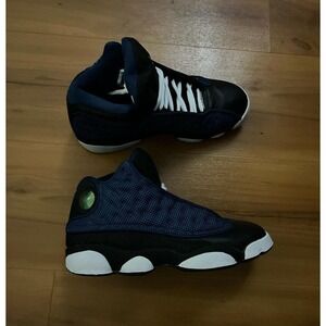 Kids Air Jordan 13 Retro Brave Blue Basketball Sneakers Shoes
